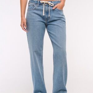 Abercrombie & Fitch Curve Love Baggy Low Rise - tie front. Size 24